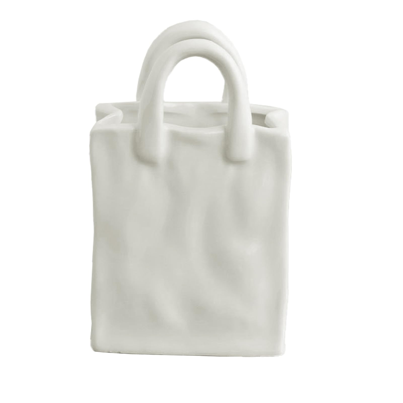 Amazon.com: ZHDOKA Ceramic Handbag Vase, White Purse Vase